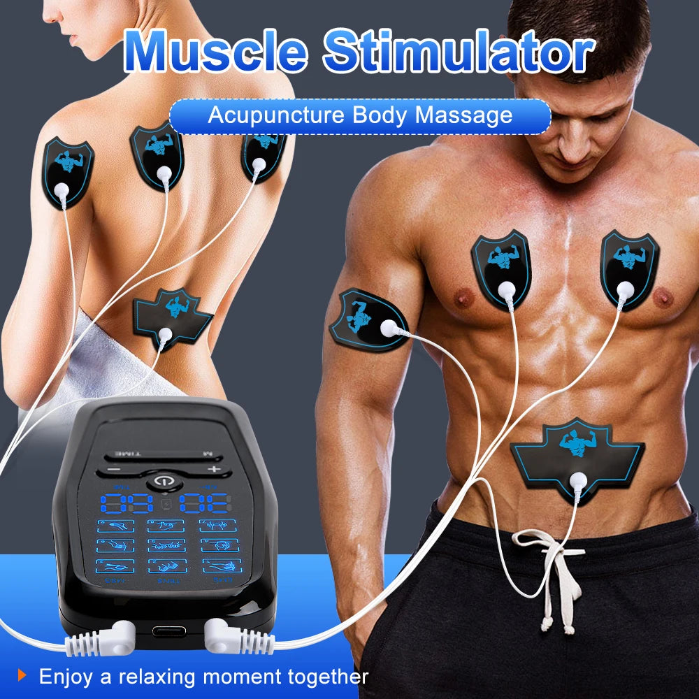 Digital TENS EMS Muscle Stimulator – 6 Modes Pain Relief
