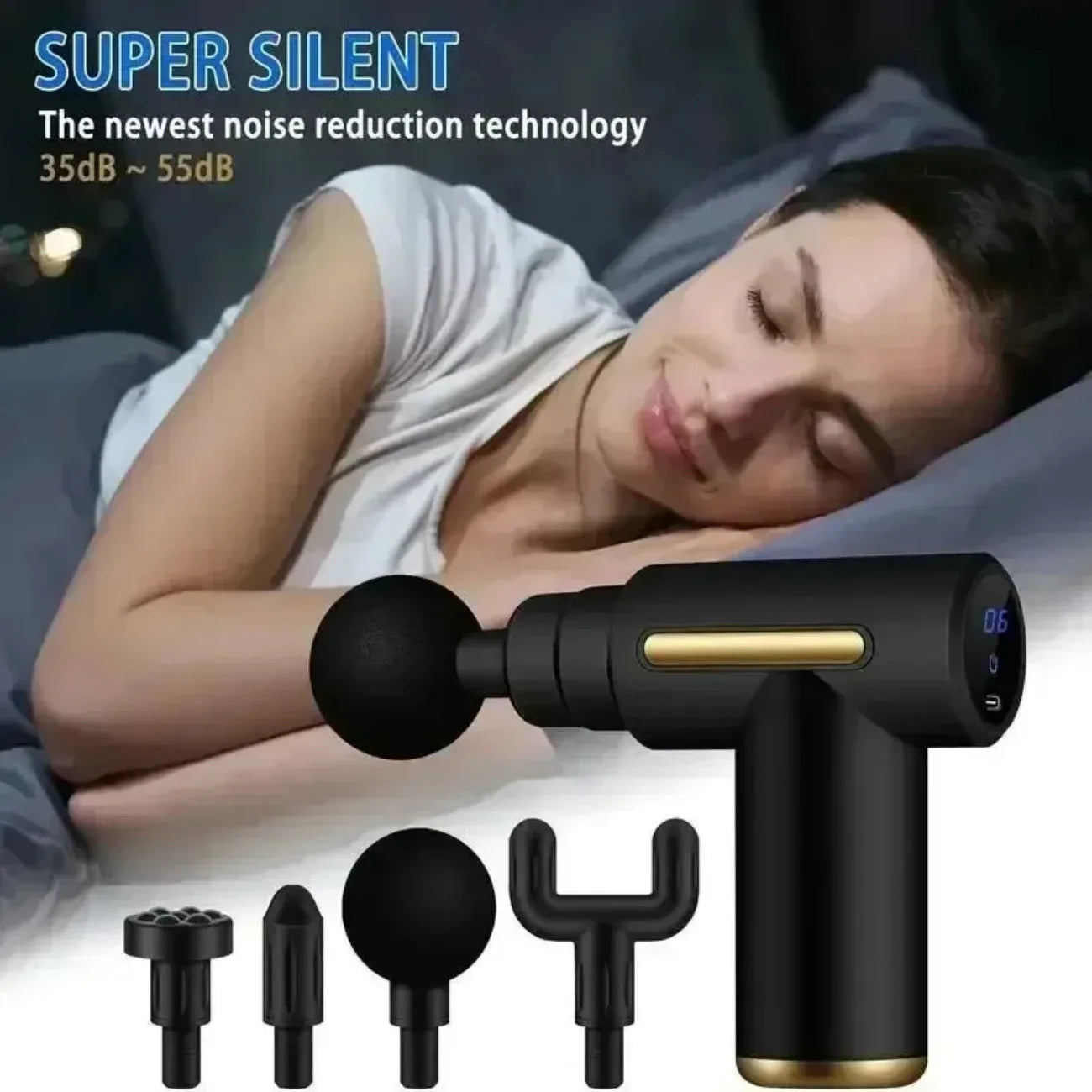 Mini USB Massage Gun – Quiet Portable Muscle Massager