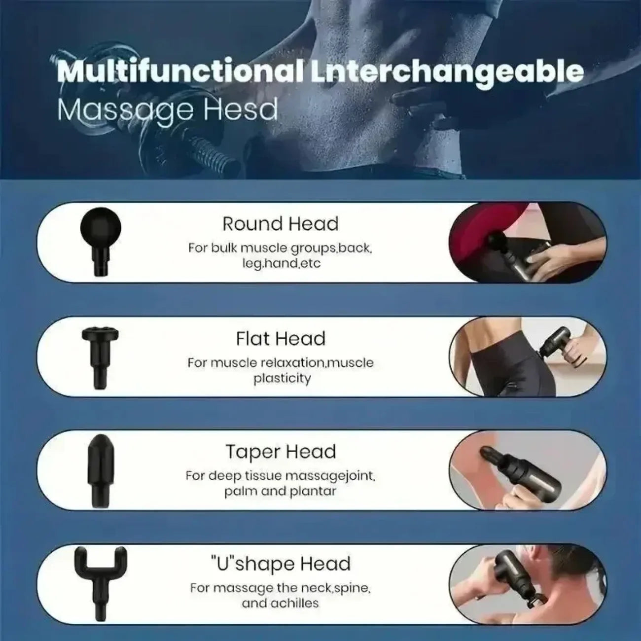 Mini USB Massage Gun – Quiet Portable Muscle Massager