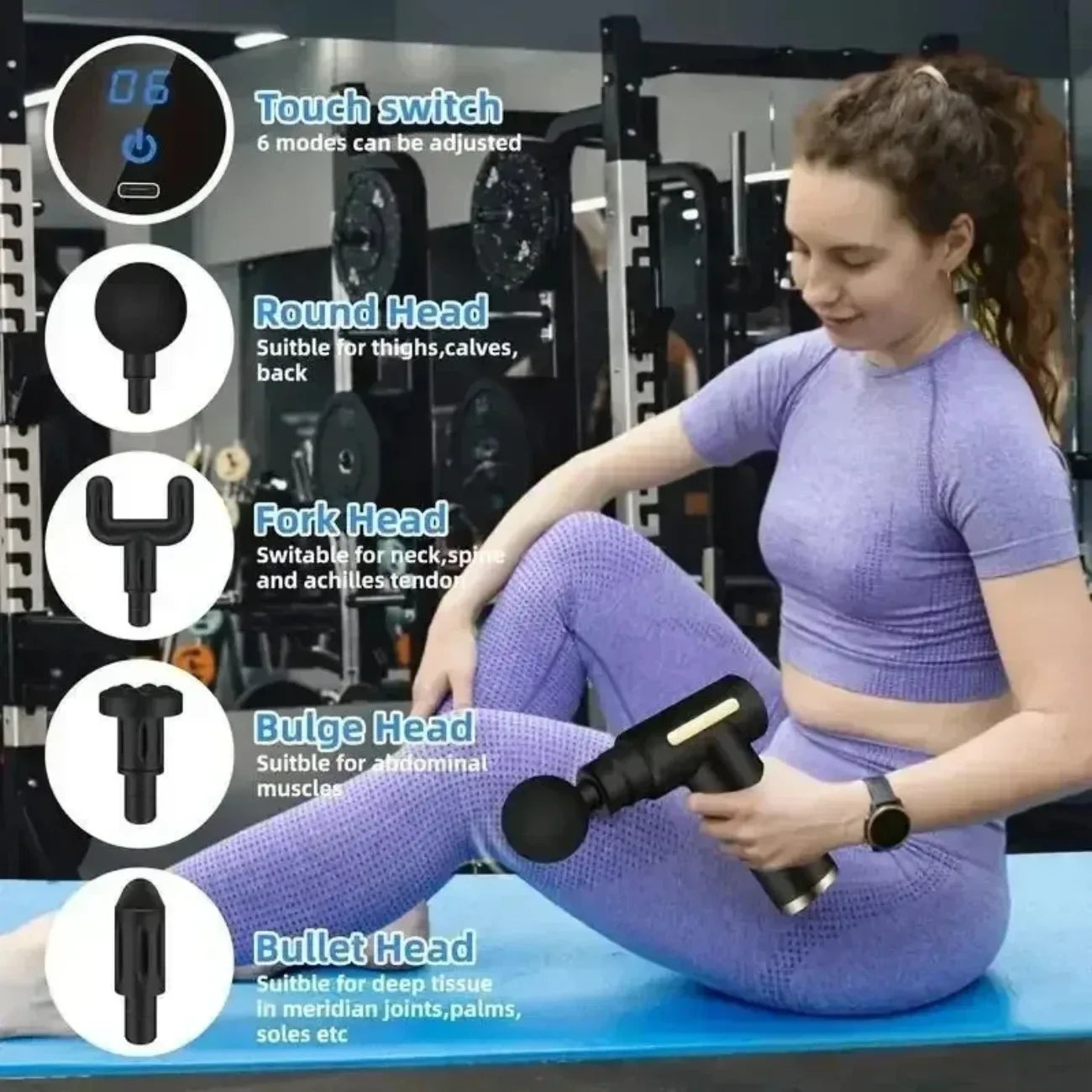 Mini USB Massage Gun – Quiet Portable Muscle Massager