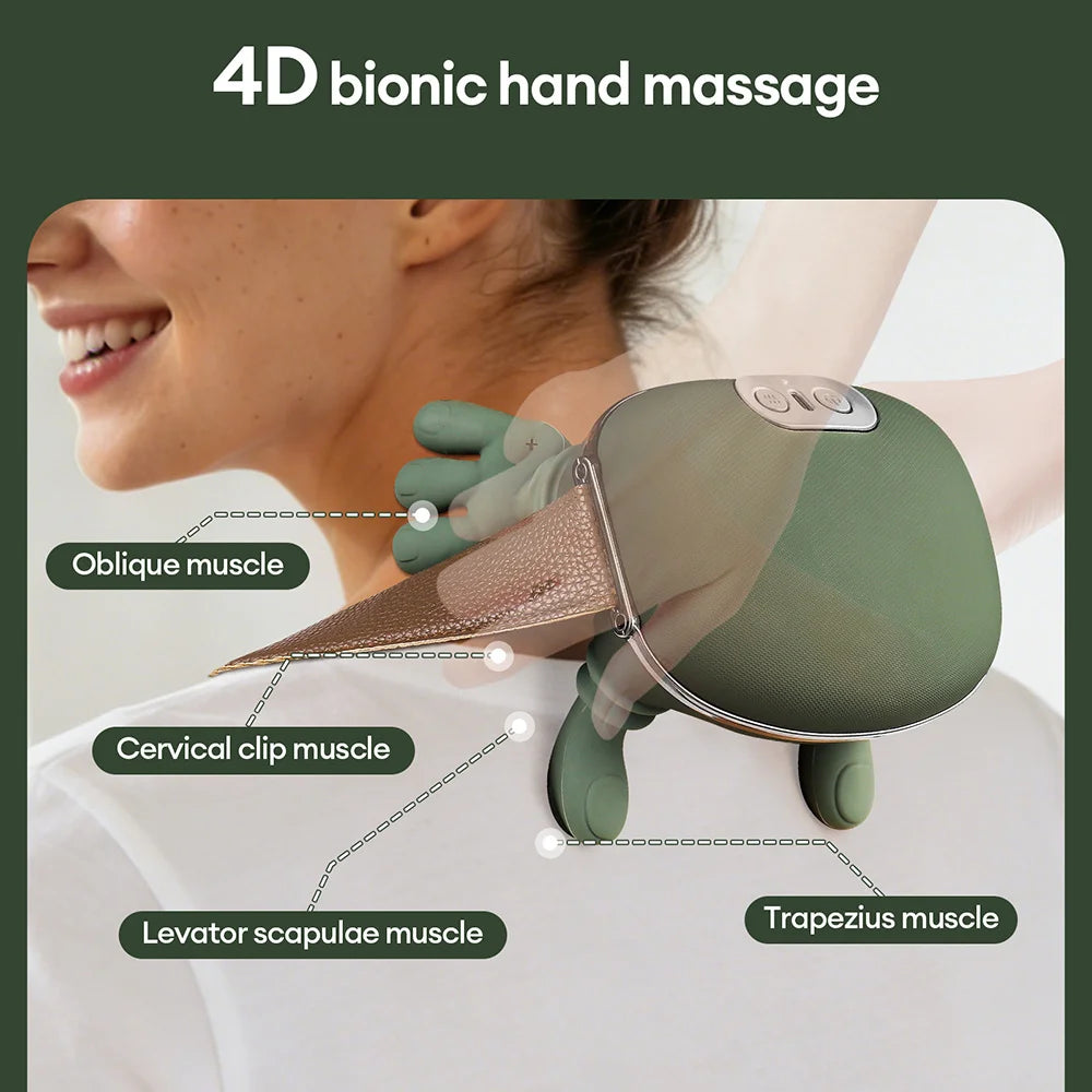 4D Finger Neck And Shoulder Massager – Wireless Relief