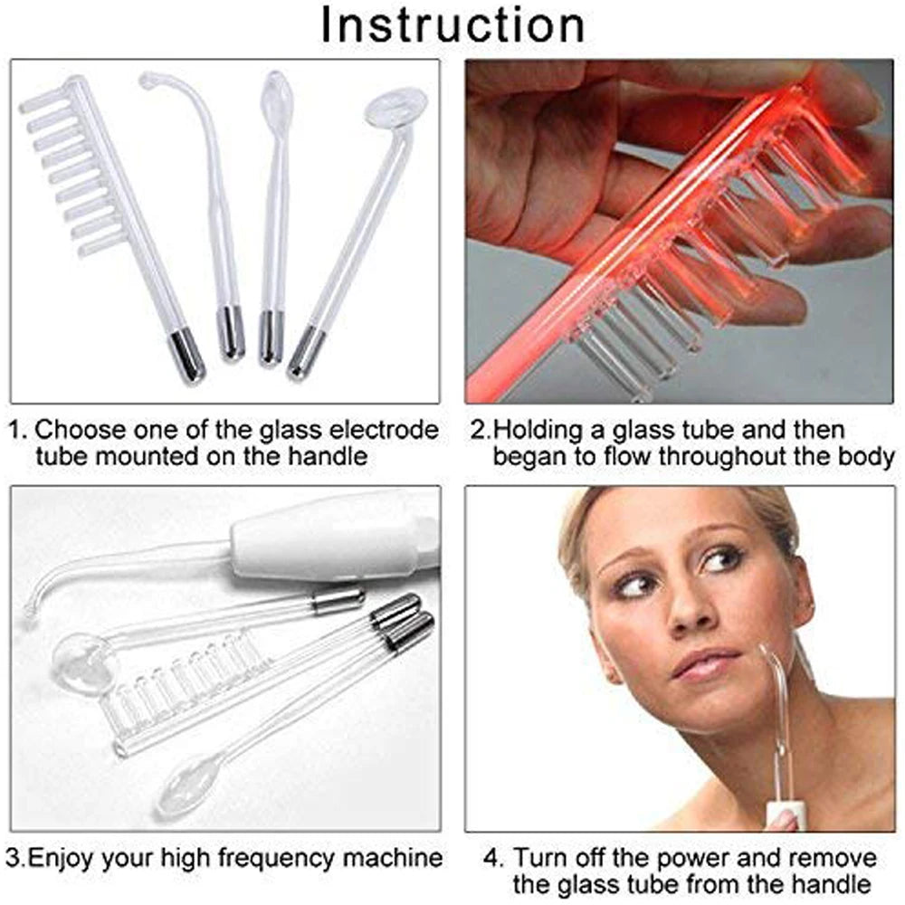 High Frequency Facial Wand 4-in-1 – Acne And Wrinkle Care