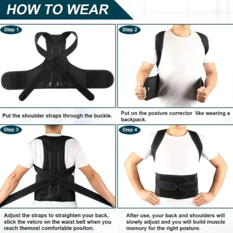 Adjustable Back Posture Corrector Brace For Support