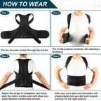 Adjustable Back Posture Corrector Brace For Support